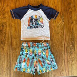 Mick Mack LTD "Ride the Waves" Rash Guard & Swim Trunk Set 🏄‍♂️